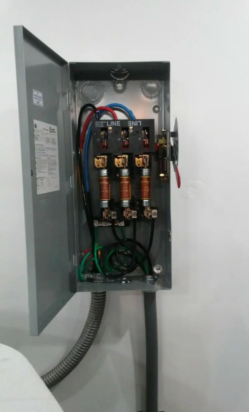 Three-phase disconnect switch installed for Electrical Wiring & Rewiring in Watford City