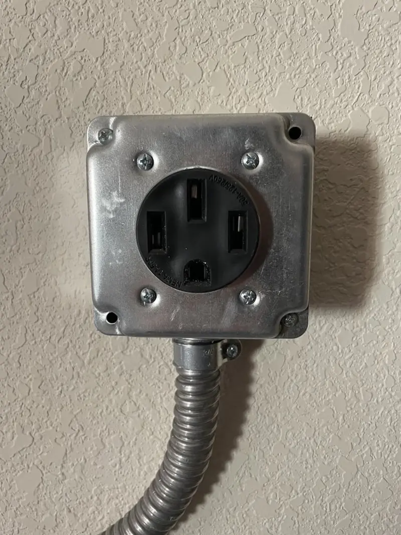 NEMA 14-50 outlet installed for Smart Home Electrical in Watford City